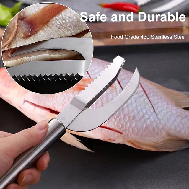 Quitaescamas de pescado Jadeshay Acero inoxidable 304 23 x 4 cm