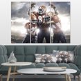 thumbnail image 1 of American Footballer in Action - Sport Canvas Art Print, 1 of 3