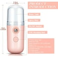 thumbnail image 2 of Lsupdaol 2 Pieces Nano Facial Mister 30 ml Mini Face Humidifier Portable Facial Sprayer USB Rechargeable Handy Skin Care Machine for Face Hydrating, Daily Makeup (Light Pink and Blue), 2 of 12
