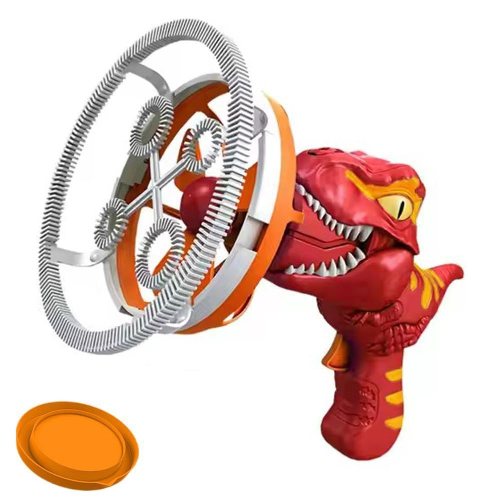 Automatic Dinosaur BubbleGun Electric Hand-held Fan Bubble Blowing Soap K8V