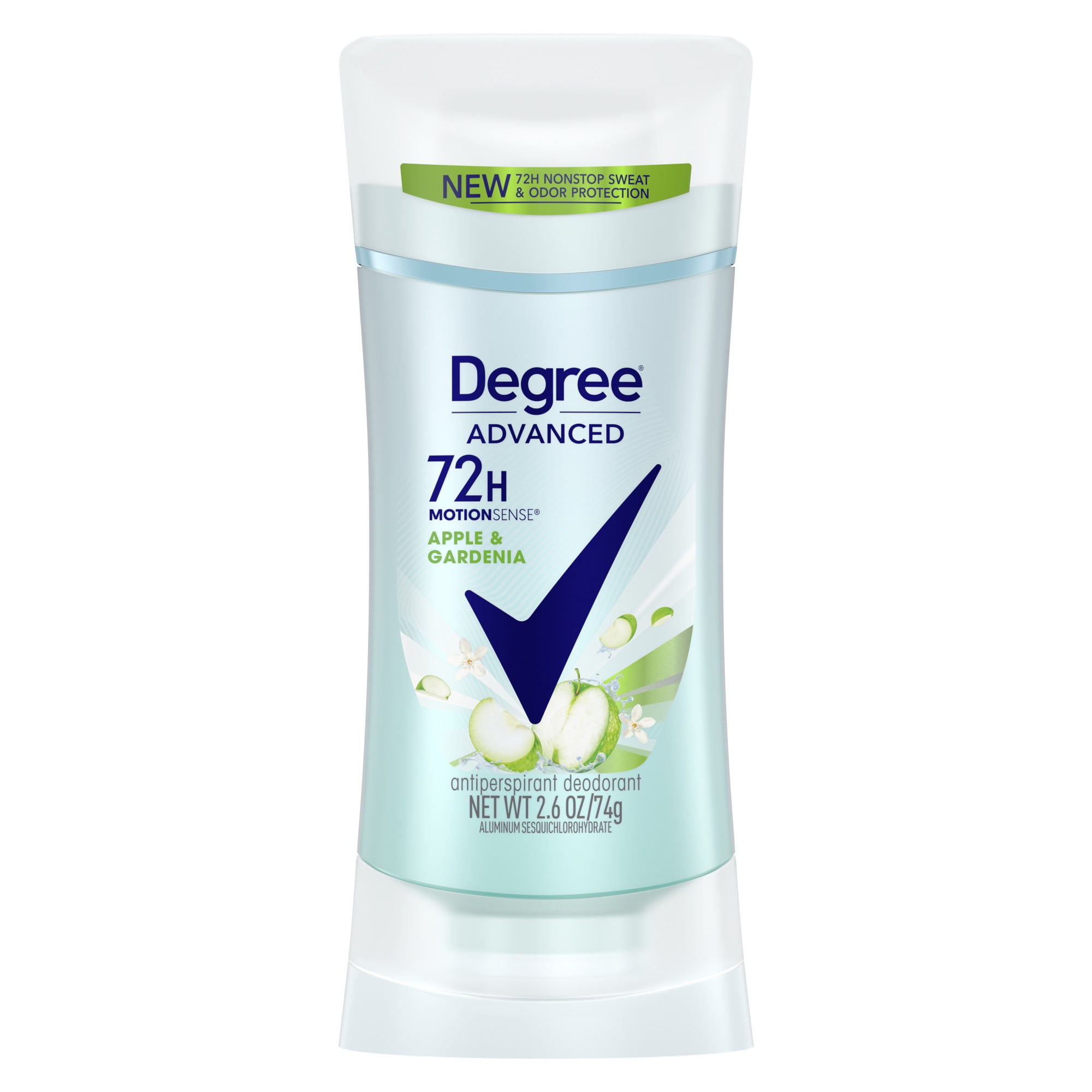 Degree Advanced Antiperspirant Deodorant 72-Hour Sweat & Odor Protection Apple & Gardenia Deodorant for Women with MotionSense Technology 2.6 oz