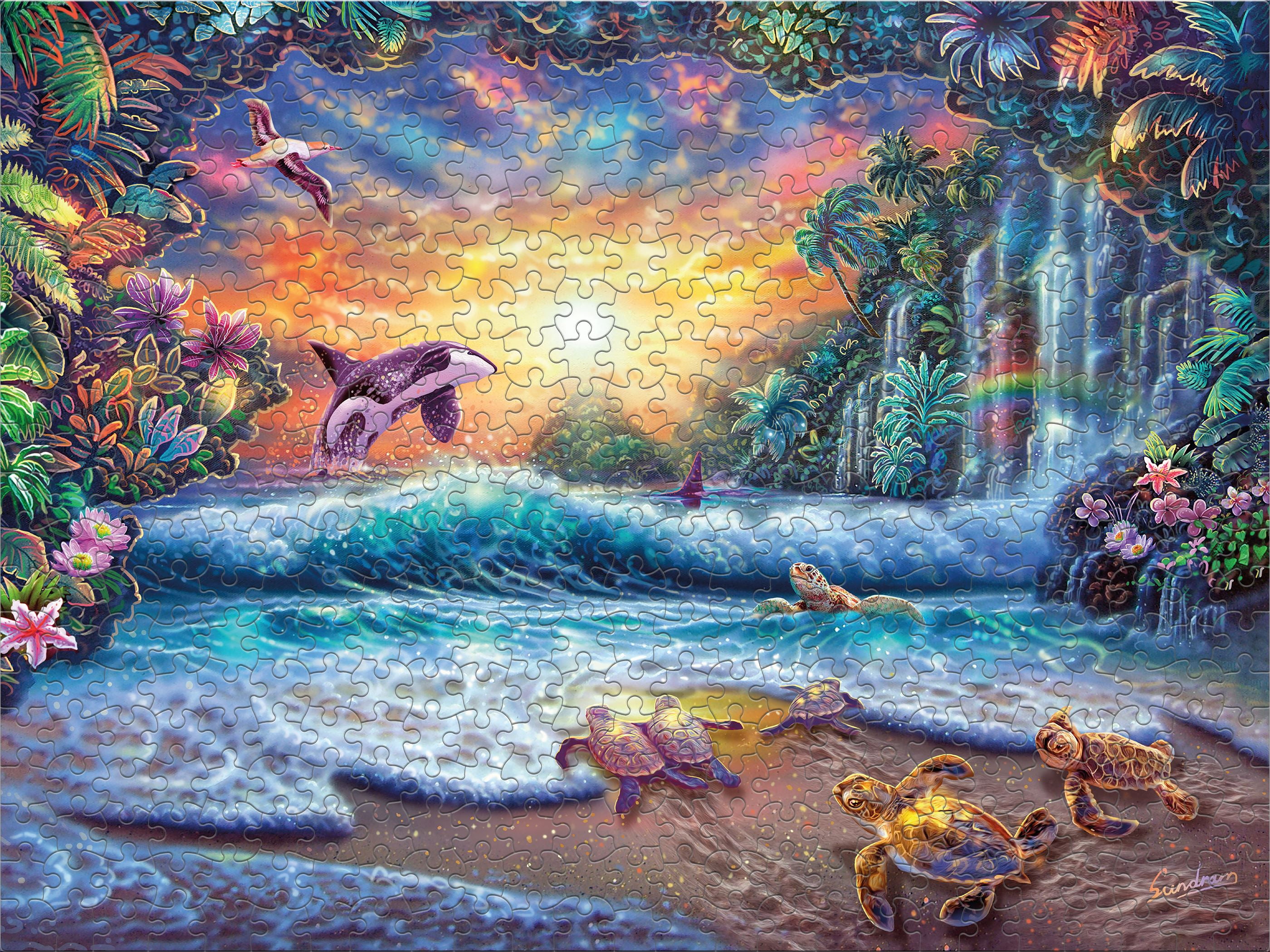Ceaco 500 Piece Rainbow Cave (Steve Sundram) Interlocking Jigsaw Puzzle