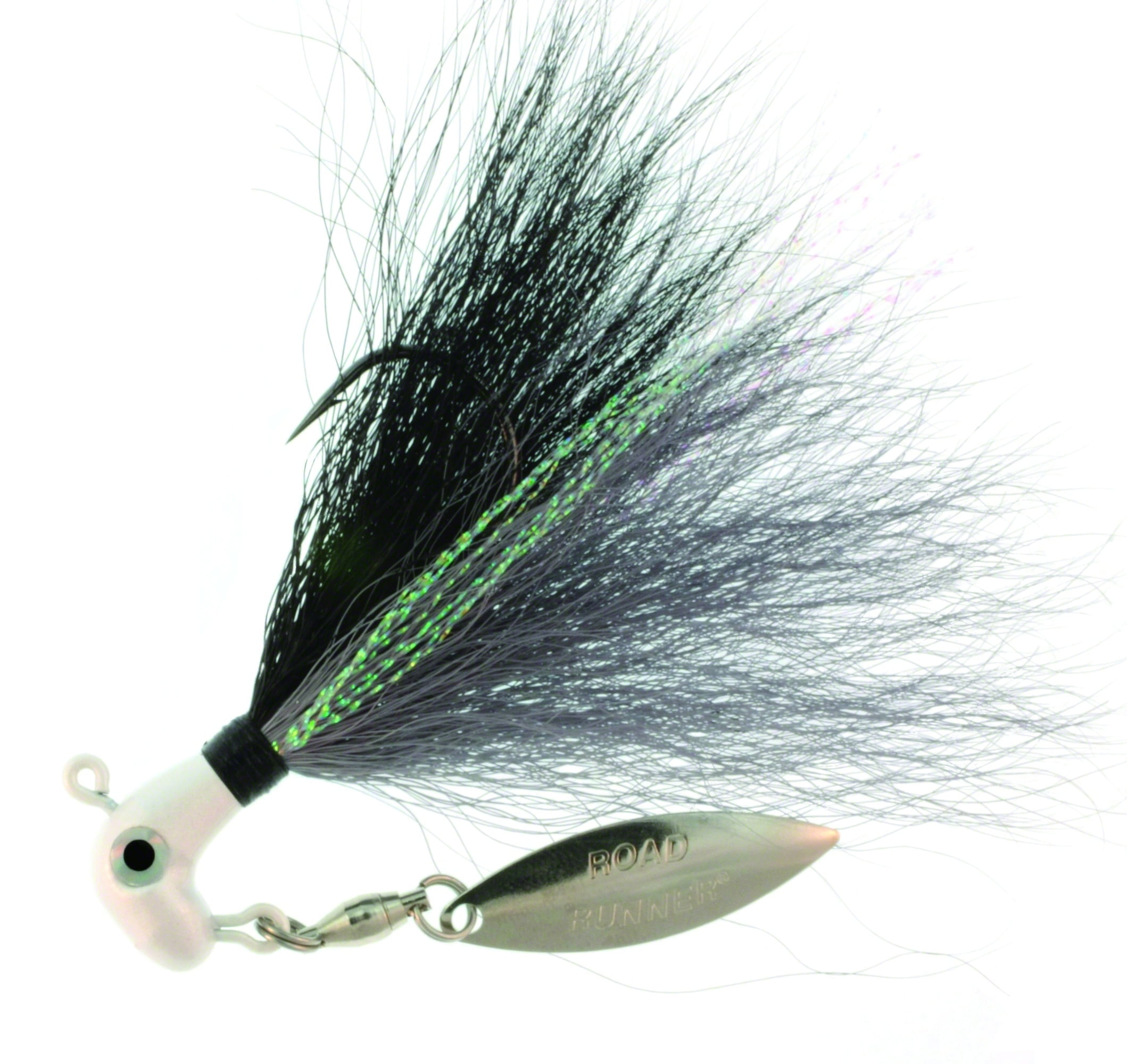 Road Runner BP12019 Bucktail Pro Jig With Spinner Pearl/Grey