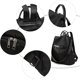 thumbnail image 3 of Mochila Mujer, Bolso Bandolera Antirrobo, Mochila Escolar Multifuncional Oxford, Oxford negro, 3 of 5