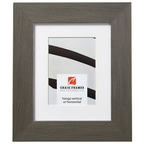 Craig Frames Bauhaus 200, 20x26 inch Grey Picture Frame Matted for a 16x22 Photo