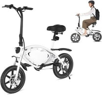 Elifine Peak 500W Electric Bike for Adults, 14" Foldable Electric Bicycles, 48V 7.8Ah City Commuter Cruiser Ebikes, Max 20mph, One-Piece Tire for Adults Women Teens UL2849