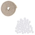 thumbnail image 1 of 1 Pcs Rouleau de Feutre Autocollant Robuste, Blanc Crème & 48 Pcs Tapis de Feutre Ronds Autocollants pour Meubles, 1 of 7