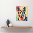 thumbnail image 2 of German Shepherd Risograph Screenprint Bright Geometric Pastel Colour Artwork Riso Interior Design Unframed Wall Art Print Poster Home Decor Premium, 2 of 5