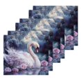 thumbnail image 3 of BZSMCE Towel Cotton Face Towel Soft Hand Towels Fashion Swan by Moonlight with Roses Pattern, 3 of 9