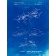 thumbnail image 2 of Borders, Cole 15x18 White Modern Wood Framed Museum Art Print Titled - PP983-Faded Blueprint Paper Airplane Patent Poster, 2 of 4