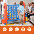 thumbnail image 5 of Giant 4 in 1 Connect Game Set with Mesh Bag,Adjustable Height Jumbo Yard Game with Basketball Hoop,Family and Party Games Set,for Indoor Outdoor,Kids and Adults,Lawn Beach,Orange, 5 of 7