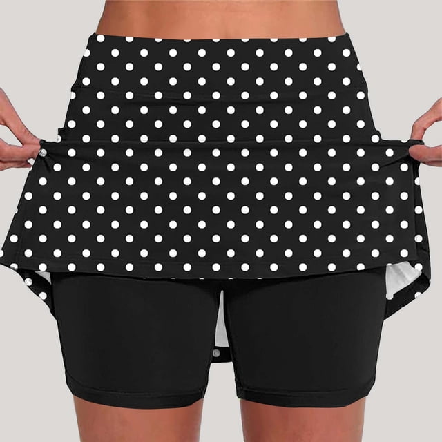 Nuoqisi Jupe-Short de Performance Active pour Femmes, Légère, Ajustée, Imprimée, pour Course, Tennis, Golf, Entraînement, Sports 2026