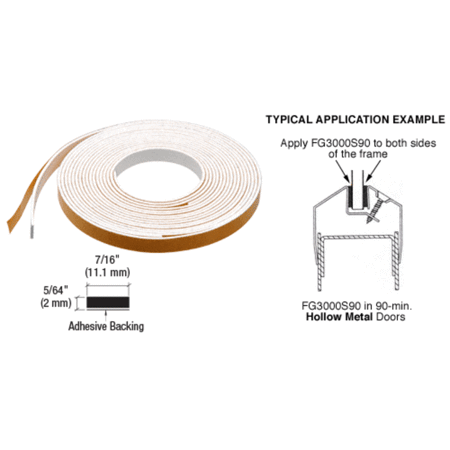 Crl 90 Minute Rated Fire Glazing Tape 5 64 X 7 16 Walmart Com