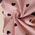 thumbnail image 6 of NOLDARES Infant Newborn Baby Girl Clothes Baby Girl Outfits Long Sleeve Snap Romper Pant Sets with Headband(Pink,3-6 M), 6 of 7