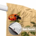 thumbnail image 4 of Ladybugs Eucalyptus Swag Valances for Windows, Kitchen Window Curtains Over Sink, Spring Botanical Leaves Yellow Window Treatment Curtains for Living Room/Bedroom Curtains 2 Panel Sets 36"x45", 4 of 8