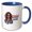 Blue/White, variant on 3drose, Twisted Vixen Text and an Image of African-american Beautiful Woman, 11oz Two-tone Yellow Mug
