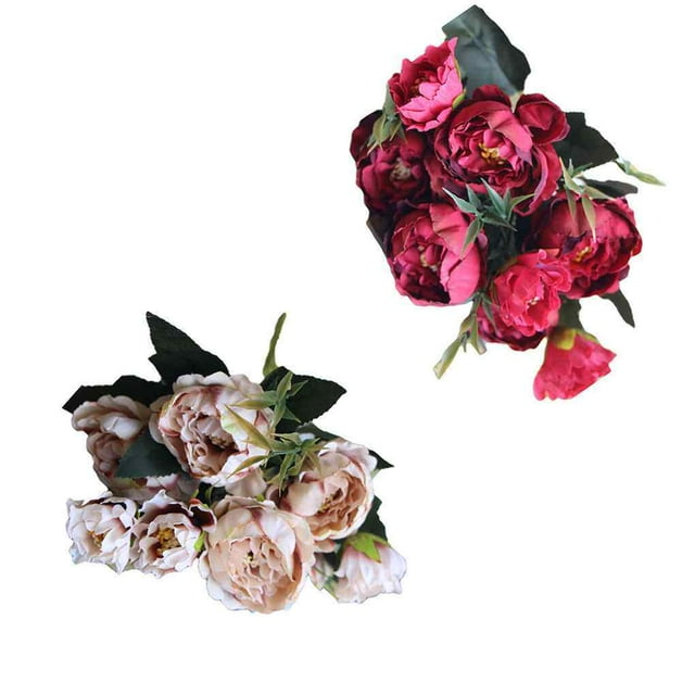 8 Heads/Bouquet Mariage Christmas Simulation Real Touch Simulation Real Touch Artificial Peony Flower Valentines Day Gift Fake Flower