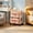 Pink, variant on Beige 2-Tier Wheeled Plastic Mobile Storage Cart Cute Bear Glasses Design Hollow Ventilated Compartments Multifunctional Rolling Organizer For Living Room Bedroom Kitchen Bathroom