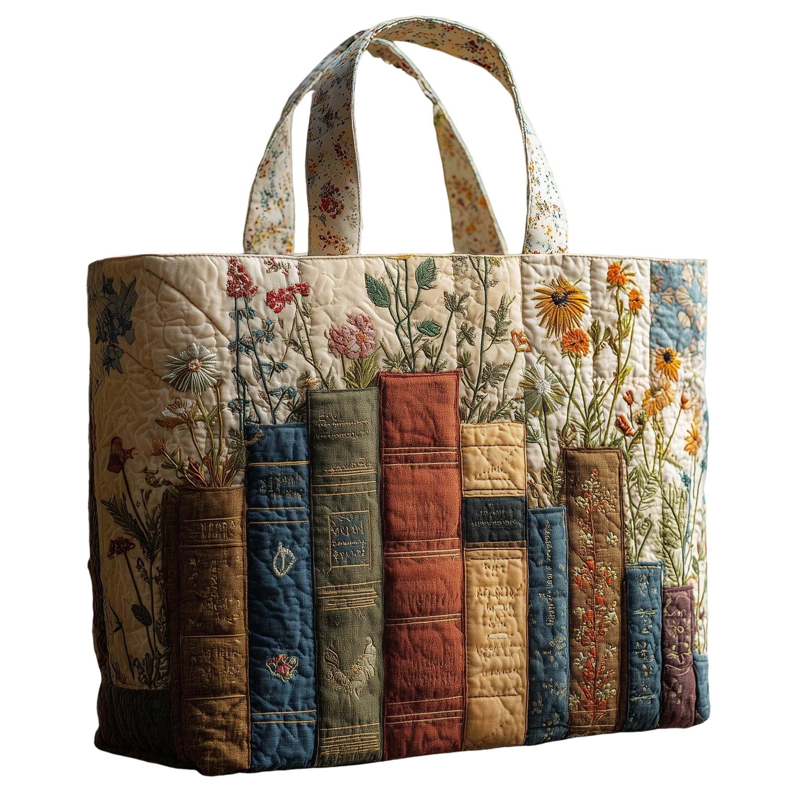 Dwellin Quilted Tote Bag Womens Large Puffy Crossbody Shoulder Bags Cotton Travel Work Handbag with Compartments