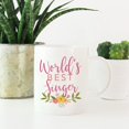 thumbnail image 2 of CTDream 11oz. Coffee Mug Gag Gift, World's Best Singer, Floral Flowers Design, 1-Pack, Birthday Christmas Gift Ideas for Her, 2 of 7