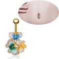 thumbnail image 3 of Creative Butterfly Dangle Navel Rings Belly Button Rings Navel Piercing Rings, 3 of 3
