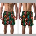 thumbnail image 3 of luoweisi Men's Beach Shorts Quick Dry Swim Trunks with Mesh Lining Christmas Candy 2XL, 3 of 5