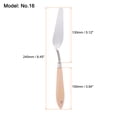 thumbnail image 2 of Uxcell No.16 Cuchillo de paleta de pintura de acero inoxidable con punta espatulada para pintura acrílica, 2 of 7