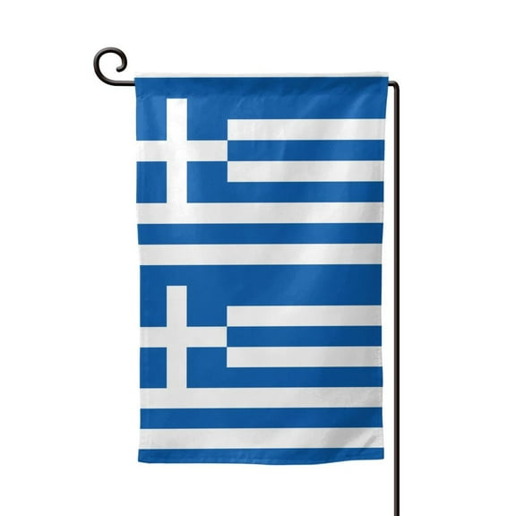 Flag Of Greece Double Sided Garden Flag for Indoor Outdoor Decorations 12.5 * 18 Inches Square