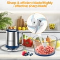 thumbnail image 4 of Electric Food Chopper, 8 Cup/2L Meat Grinder Food Processor Stainless Steel Meat for Vegetable Meat Fruit,with 1 Bowl, 4 of 6