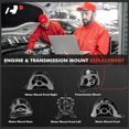 thumbnail image 2 of A-Premium 5PCS Engine Motor Mount and Transmission Mount Kit Compatible with Honda CR-V 1998 1999 2000 2001 L4 2.0L, Manual Transmission, Replece# 50842ST0N10, 50805S04000, 2 of 9