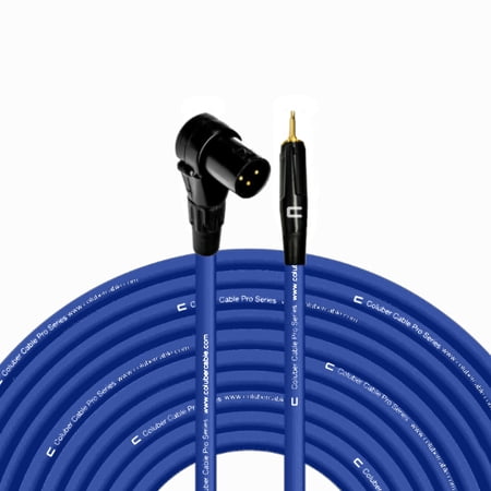 Coluber Cable Right Angle Male XLR - 3.5 TS Male 3-Pin Microphone Connector