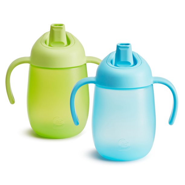 Trainer Sippy Cup Munchkin Simple Clean para más de 6 meses, 200 ml, azul y verde