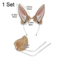 thumbnail image 3 of Slccxzc 2 Piece Plush Bunny Rabbit Ears Headband and Tail Set for Halloween Party (Brown), 3 of 7