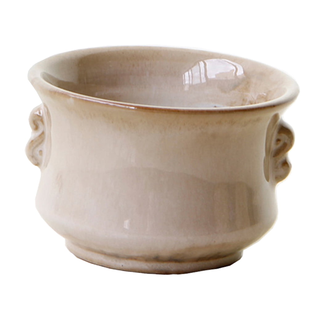 Flowing Glaze Ceramic Flower Pot Succulent Plant Container Bonsai Pots 