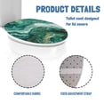 thumbnail image 5 of SEANATIVE Green Marble Toilet Seat Cover Elongated Toilet Lid Cover for Bathroom Toilet Seat Lid Cover Round Oval Fits Most Lids Home Decor Soft and Absorbent, 5 of 6