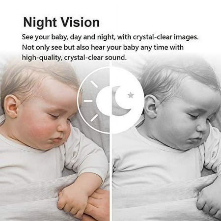 Nannio Hero2 5" LCD Two Way Talk Auto Night Vision Video Baby Monitor with Camera and Audio, White