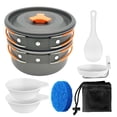 thumbnail image 1 of Shisuyan 1 Set of Travel Cooking Set Outdoor Cookware Set Hiking Camping Cookwares, 1 of 1