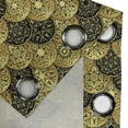 thumbnail image 4 of Ambesonne Mandala Grommet Curtain, Scale Style Circles, 50" x 72", Yellow and Black, 4 of 6