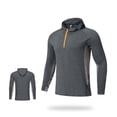 thumbnail image 2 of ZUKMRJPC Mens Quarter Zip Fleece Hoodies Long Sleeve Slim Fit Lightweight Casual Sweatshirts Fall Winter Warm Workout Athletic Tops, 2 of 5