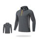 thumbnail image 4 of pstuiky Sudadera con capucha y cremallera de forro polar de color liso para hombre, con parte superior cálida para deportes al aire libre, camiseta informal de manga larga, 4 of 7