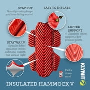 Klymit Insulated Hammock V Sleeping Pad, Inflatable Lightweight 4 Season Camping Air Mattress