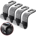 thumbnail image 2 of Ganchos para reposacabezas del asiento trasero del coche, soporte para bolso de coche, accesorios de interior de coche brillantes para mujeres y hombres, paquete de 4 (blanco), 2 of 5