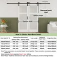 thumbnail image 4 of 36'' x 84'' 3-Piece Glass and Manufactured Wood Double Sliding Barn Door with Installation Hardware Kit Set, 4 of 7