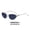 Silver frame dark blue piece, variant on New small-frame knotted cat-eye sunglasses, metal European and American retro sunglasses, trendy and versatile ins-style personalized sun glasses