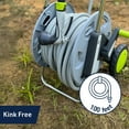 thumbnail image 4 of Kings County Tools Garden Hose Reel Cart – 100ft 5/8in Hose with 8 Spray Patterns, Nozzle & Wheels, 4 of 7