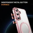 thumbnail image 5 of Magnetic for Samsung Galaxy S24+ Case, [Fit for MagSafe] [Never Yellowing] [Military Grade Rugged Durable Protection] Back Slim Clear Wireless Charging Shockproof Premium Phone Case,Pink, 5 of 7