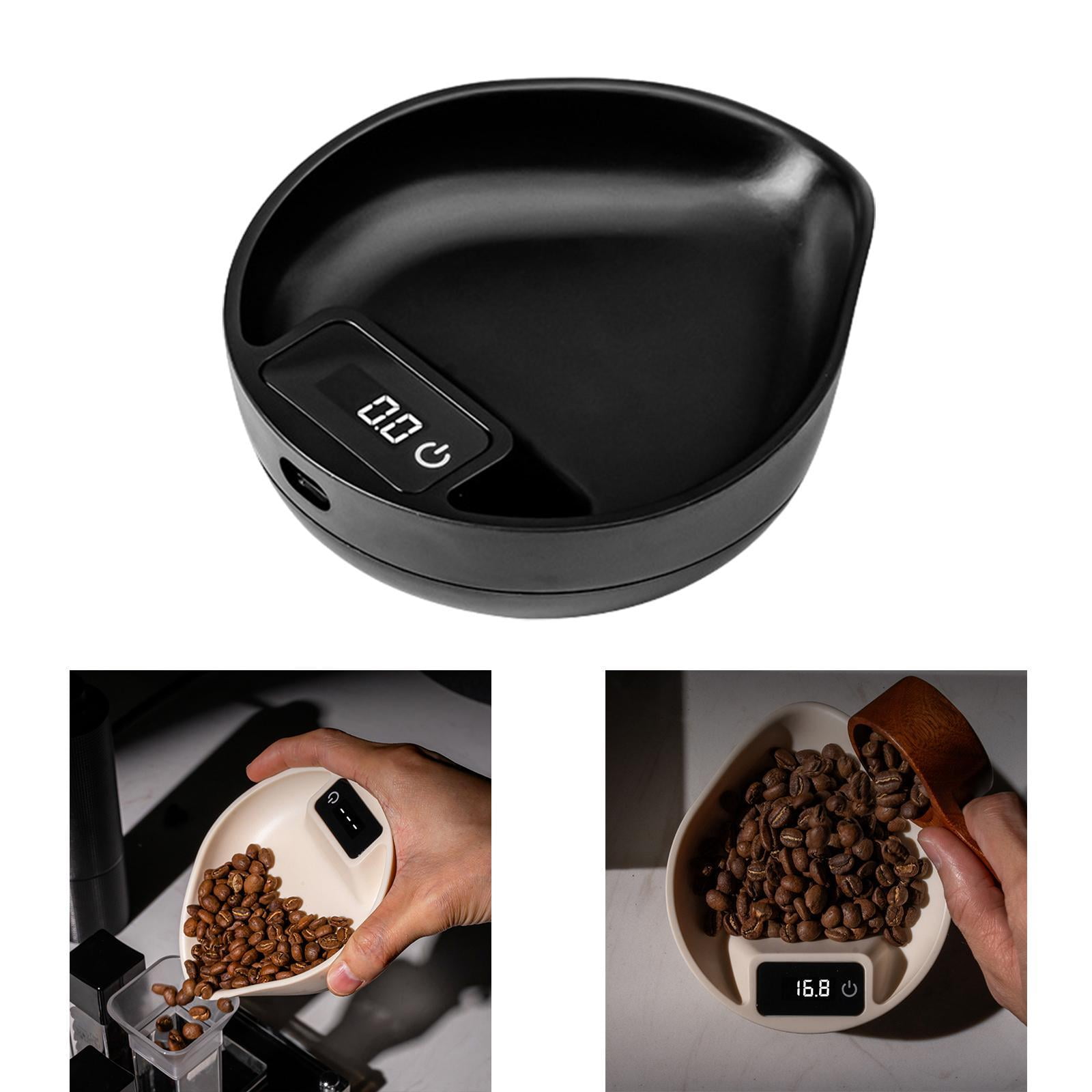 TISHITA Coffee Scale,Espresso Coffee Scale,LED Screen,Portable,Precision Kitchen Food Scale Waterproof for Coffee Baking Kitchen Home black