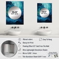 thumbnail image 4 of Designart "Swirling Serenity in Aqua Blue and White II" Abstract Spirals Mirror Wall Decor - Modern Blue Abstract Large Mirror For Wall Art Decor - 32" x 24" Inch, 4 of 5