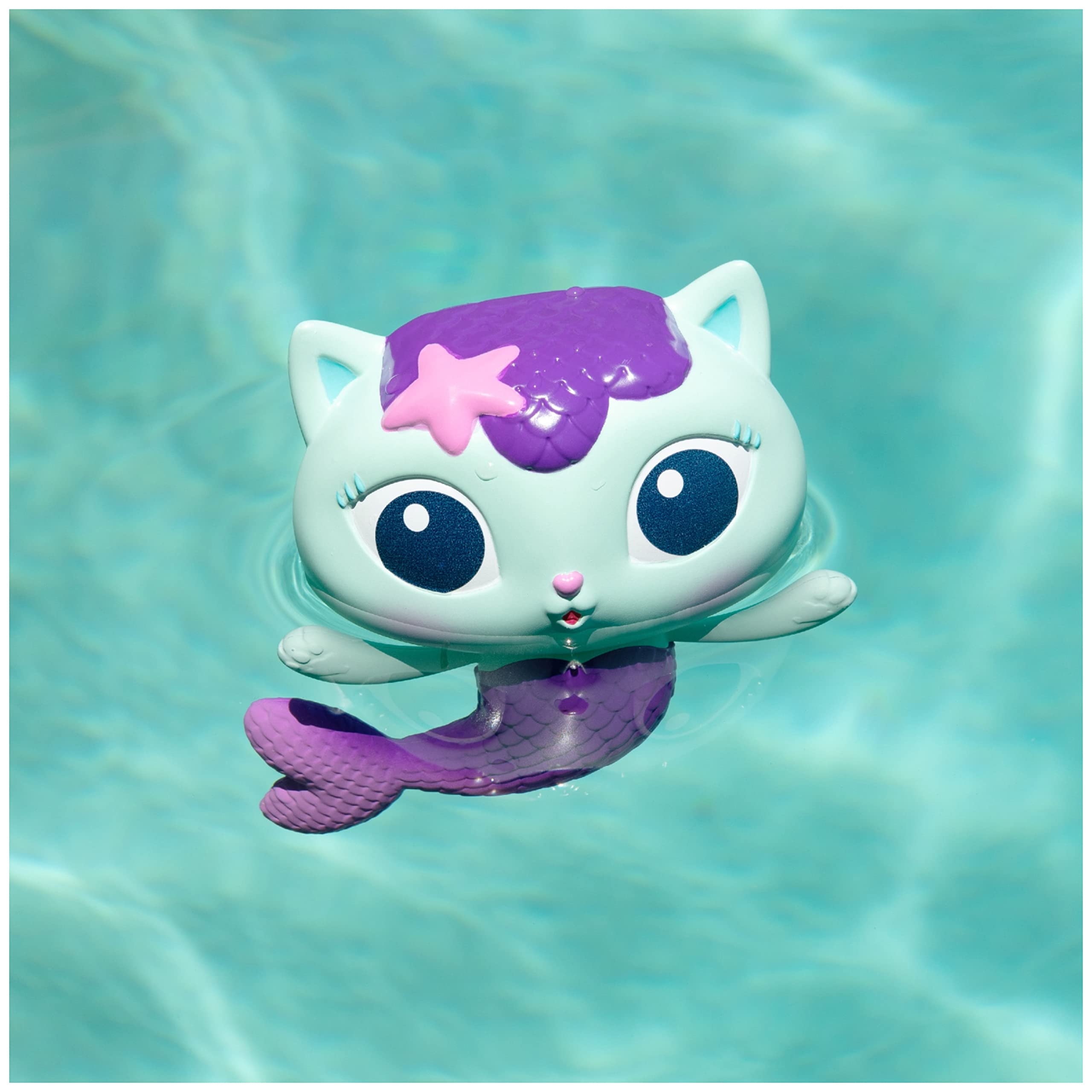 Swimways Gabbys Dollhouse Mercat Floatin' Figures, Swimming Pool Accessories & Kids Pool Toys, Gabby's Dollhouse Party Supplies & Water Toys for Kids Aged 3 & Up