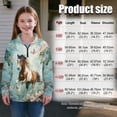 thumbnail image 2 of Xoenoiee Horse Butterfly Flower Print Girls Half Zip Sweatshirt Fleece Quarter Zip Pullover Sweatshirts Fall Winter Clothes for Teen Girl, Size 9-10 Years, 2 of 7